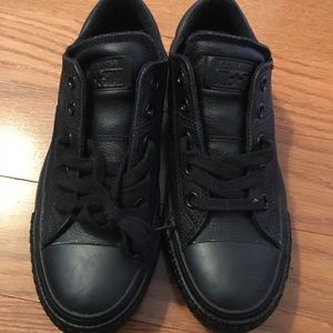 Black Leather Converse